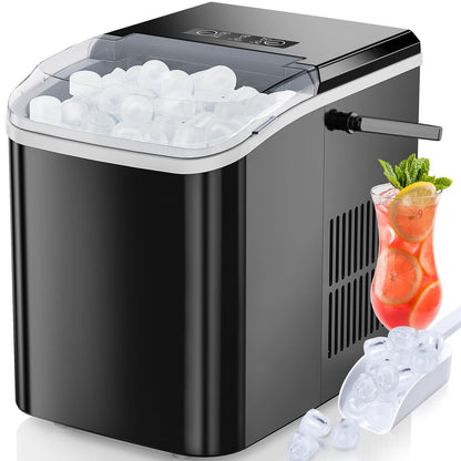 Countertop Ice Maker Machine, Portable Self-Cleaning Ice Machine with Ice Scoop