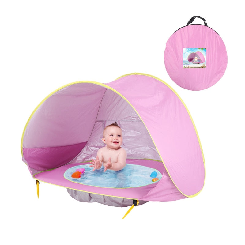 Baby Beach Tent Children Waterproof Pop Up sun Awning Tent UV-protecting Sunshelter with Pool Kid Outdoor Camping Sunshade Beach